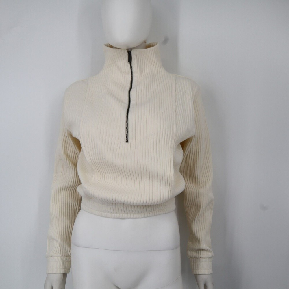 Aday -Like A Hug- Cream Sweatshirt Sweater Natural Groove Rib Knit